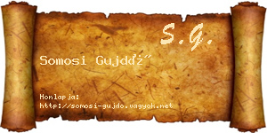Somosi Gujdó névjegykártya
